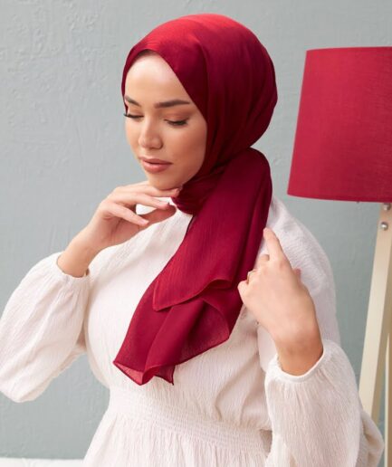 Dark Red Janjan Shawl | For Special Occasions